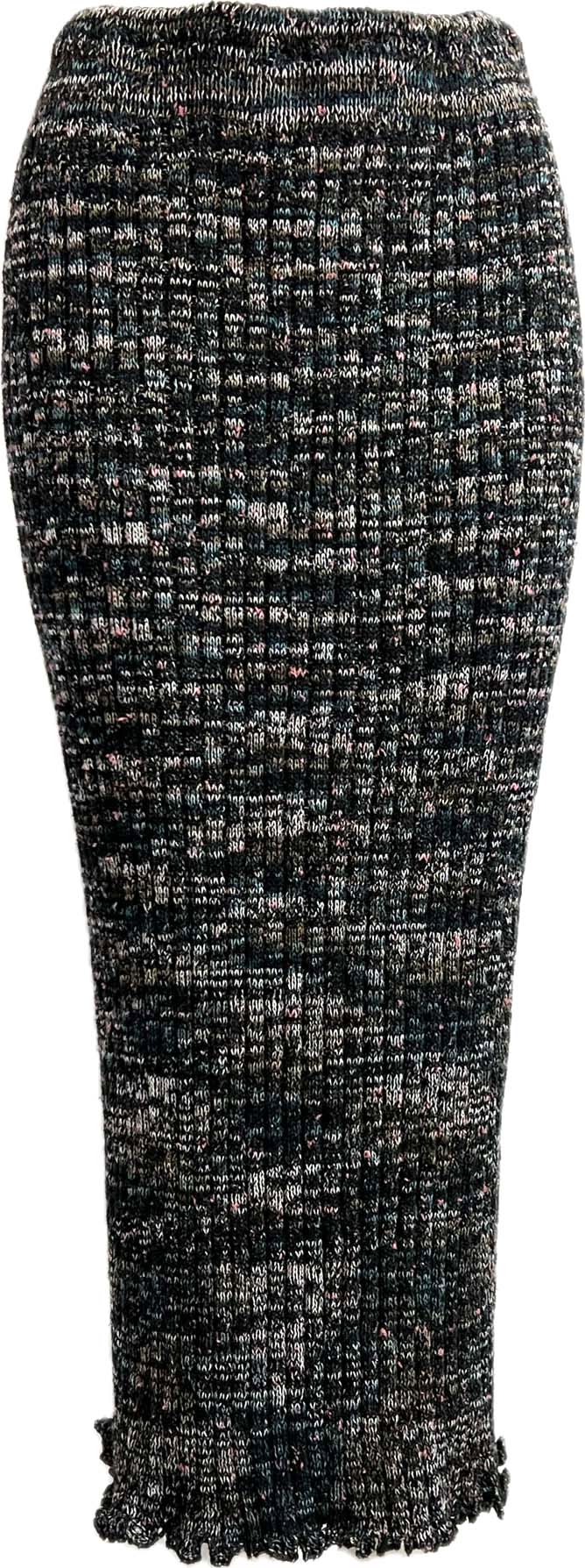 Ribbed skirt Black Bottle Grey blend