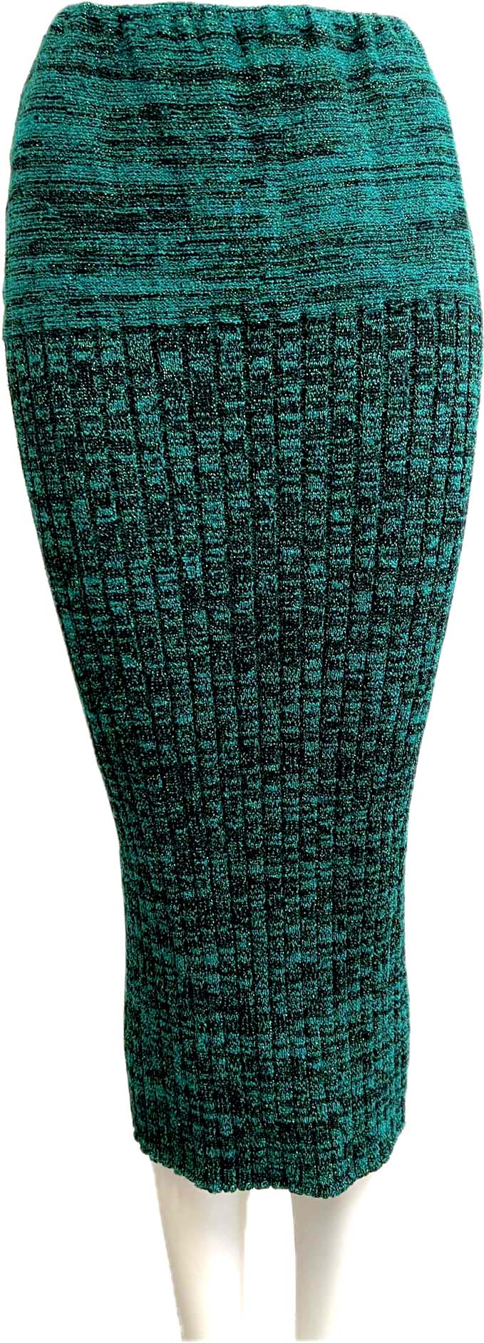 Ribbed Skirt Emerald black blend