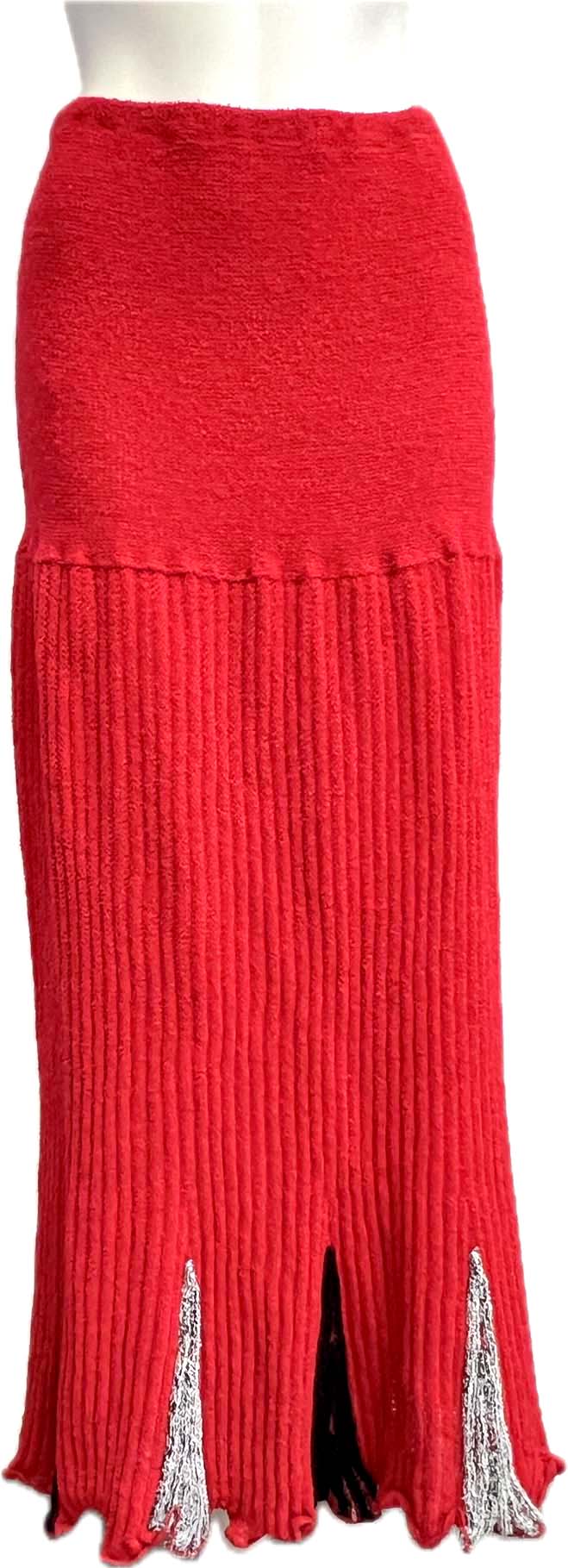 Wassily pleated godet knit skirt